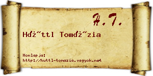 Hüttl Tomázia névjegykártya
